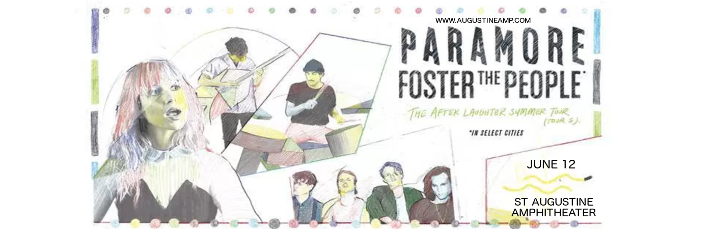 Paramore & Foster The People at St Augustine Amphitheatre tickets Paramore & Foster The People at St Augustine Amphitheatre