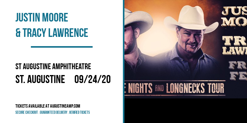 Justin Moore & Tracy Lawrence at St Augustine Amphitheatre tickets Justin Moore & Tracy Lawrence at St Augustine Amphitheatre