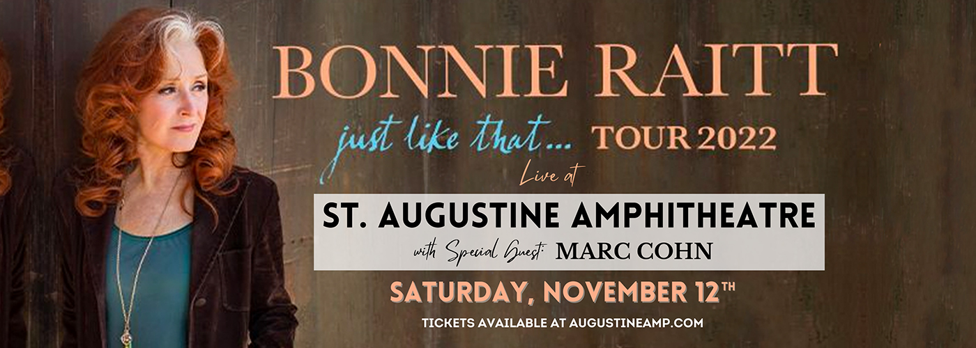 Bonnie Raitt at St Augustine Amphitheatre