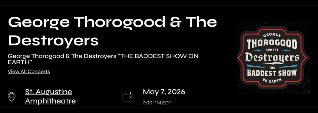 George Thorogood and The Destroyers at St. Augustine Amphitheatre